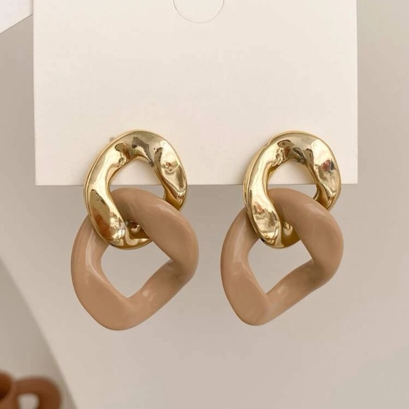 Chunky 2 Link Chain Earrings - Picture 1 of 12